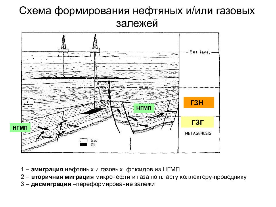 Схема месторождения нефти