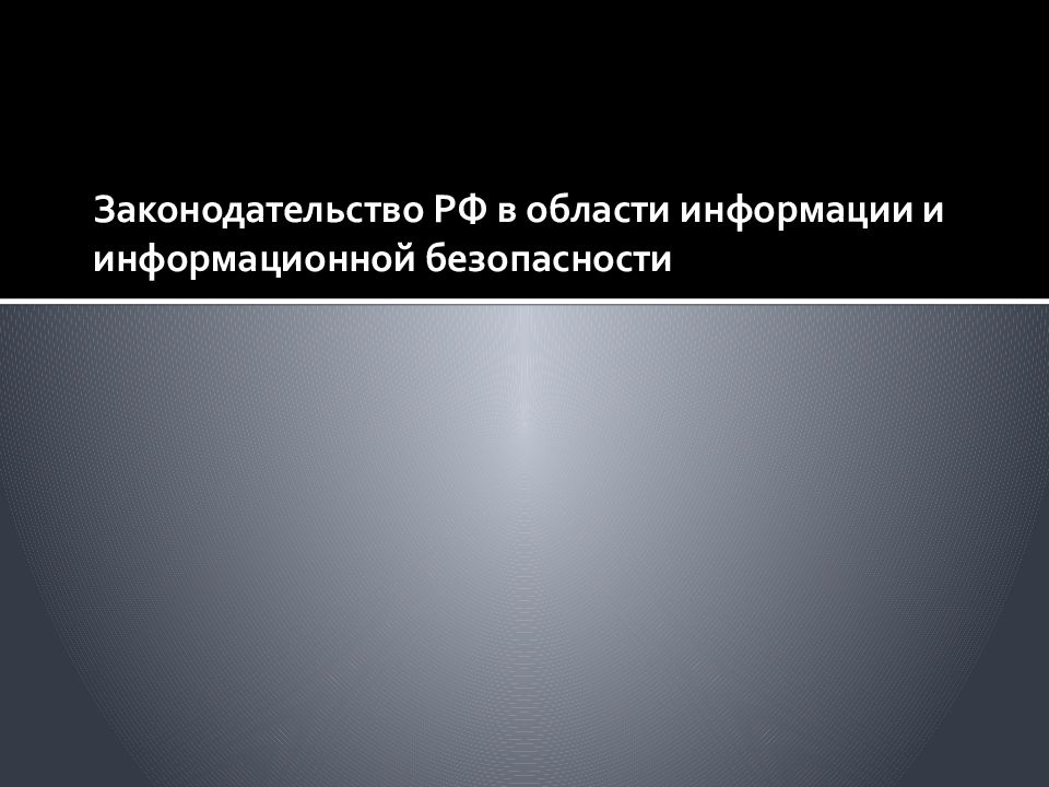 Конституционные основы информационной безопасности презентация