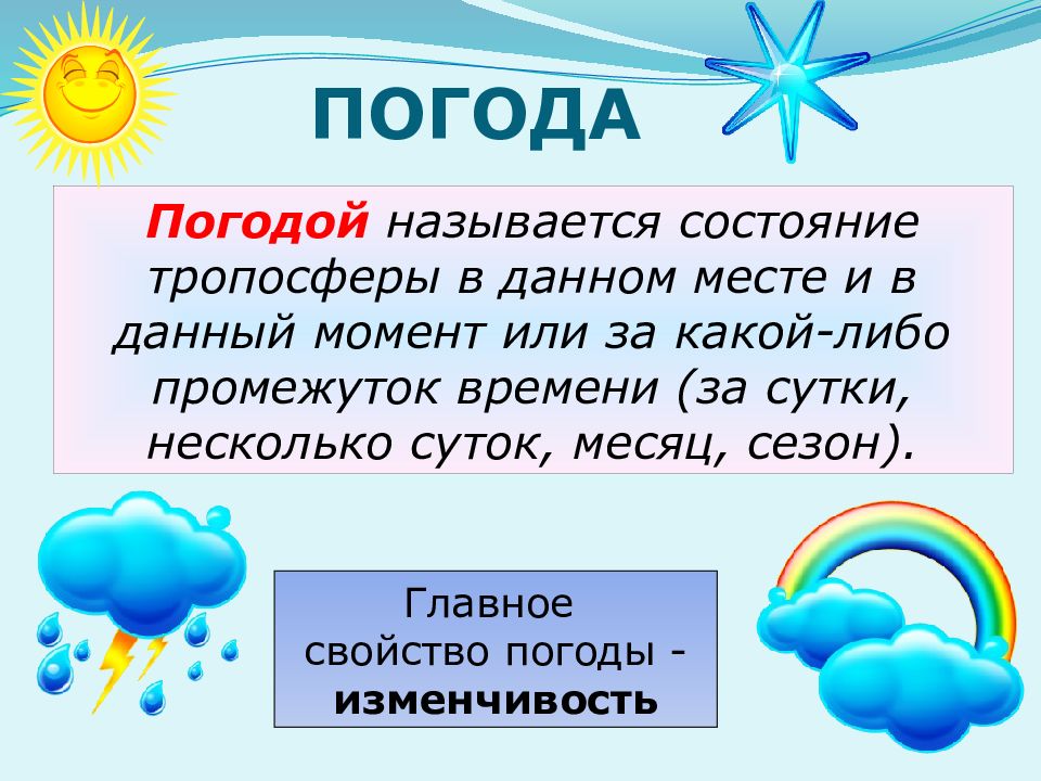 Презентация на тему прогноз погоды