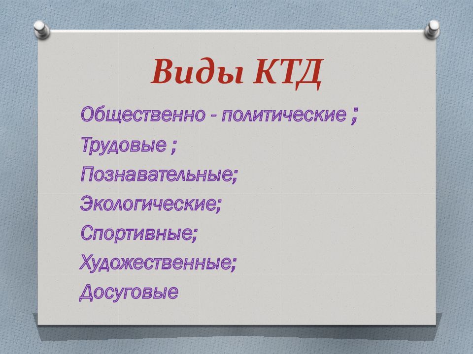 Презентация коллективное творческое дело