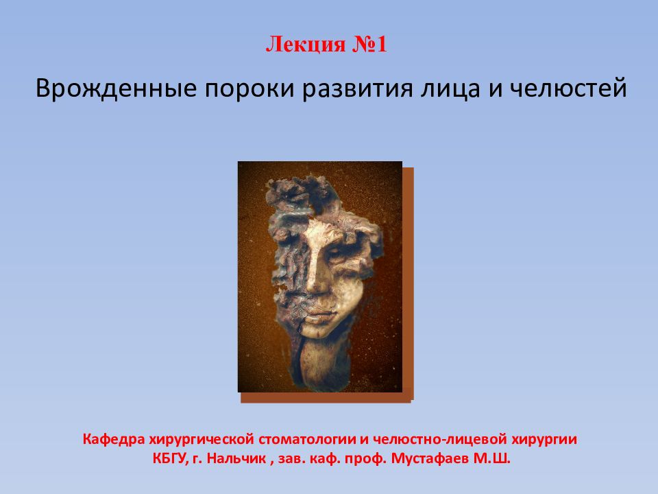 Врожденные пороки развития лица и челюстей