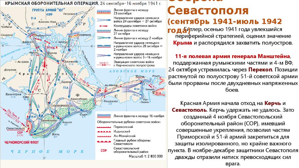 Карта обороны севастополя 1941 1942