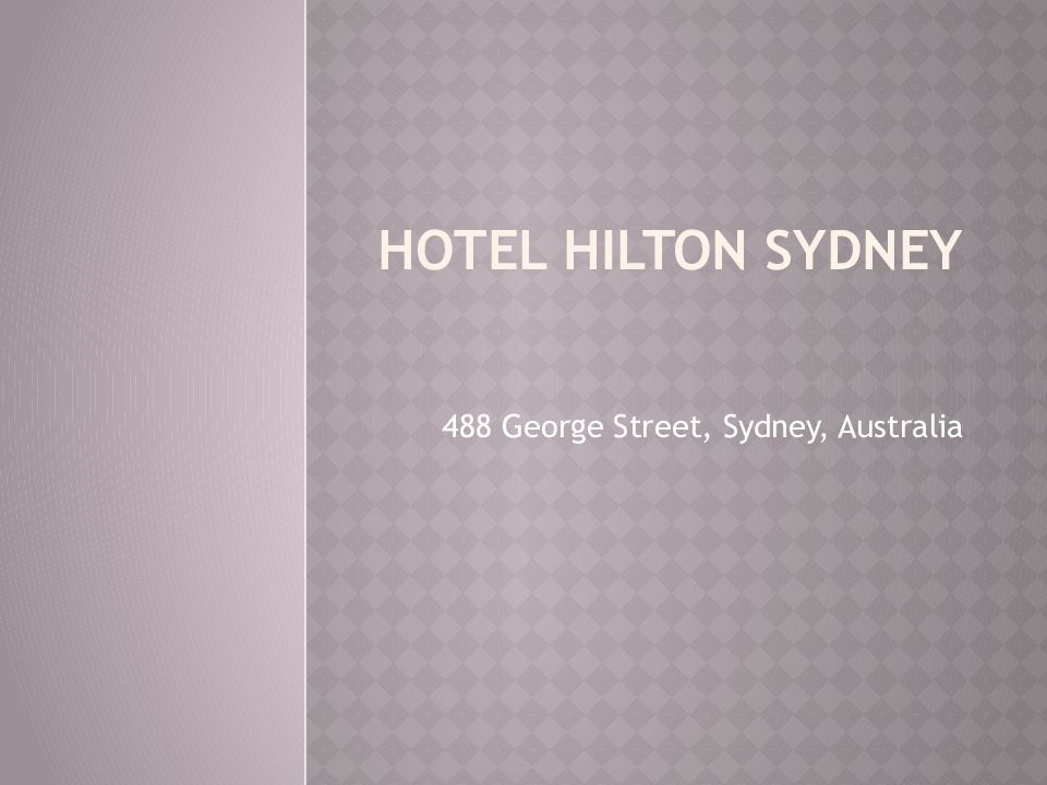 Hotel Hilton Sydney