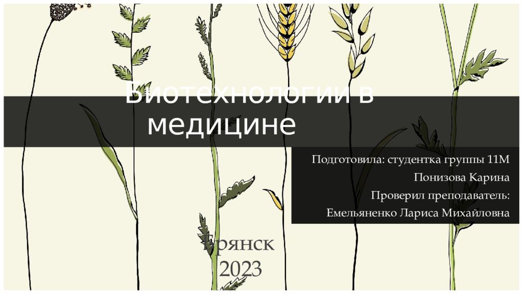 Биотехнологии в медицине