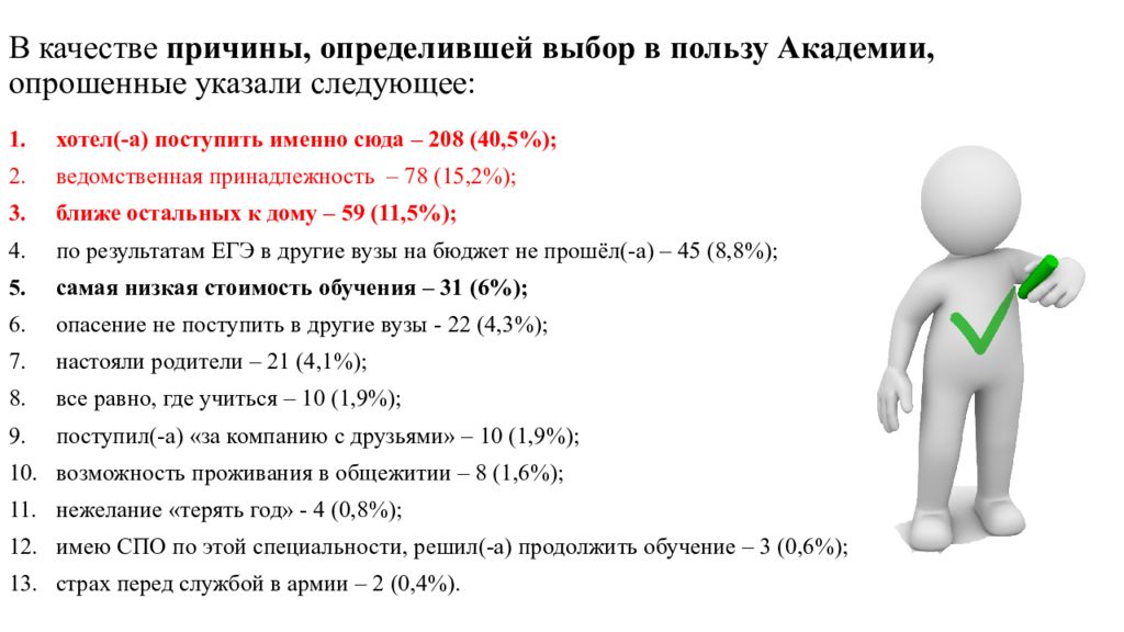 В качестве причин