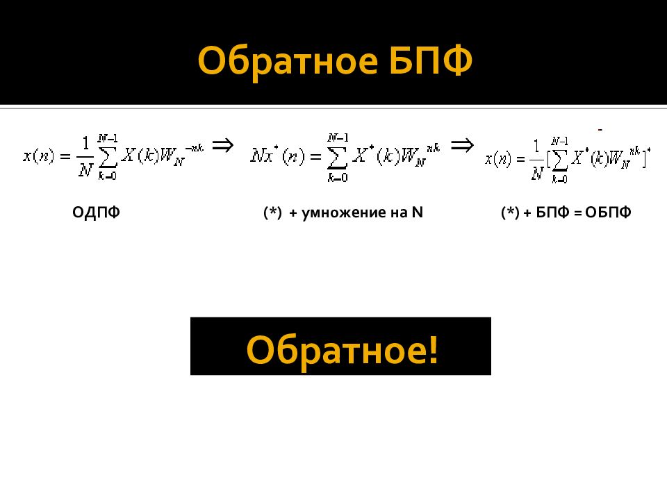 Быстрое преобразование фурье презентация