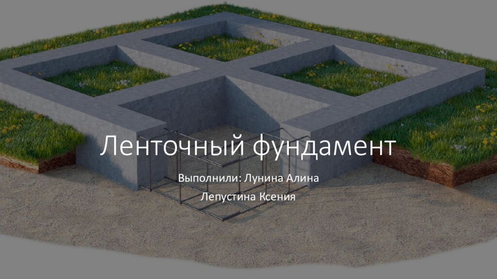 Ленточный фундамент