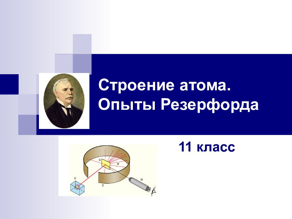 Презентация строение атома опыты резерфорда 11 класс по мякишеву