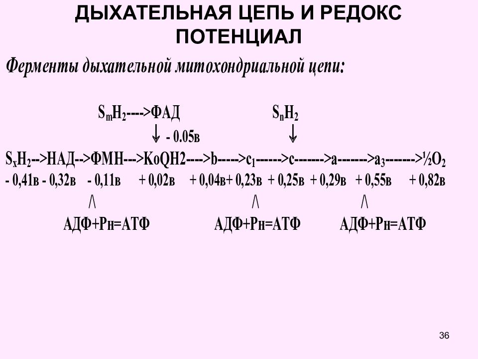 Цепочка последовательности. Редокс потенциал дыхательной цепи. Дыхательная цепь биохимия реакции. Редокс потенциалы ферментов дыхательной цепи. Редокс-потенциалы компонентов дыхательной цепи..