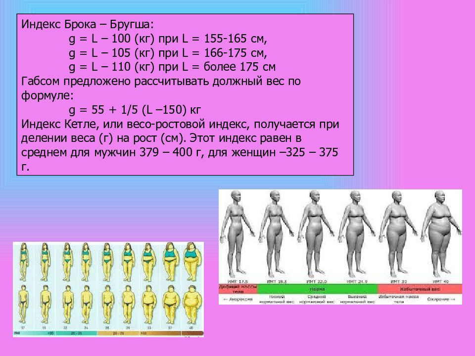 См тел 1. Масса тела по формуле Брока-Бругша. Индекс массы тела по формуле Брока-Бругша. Нормальный вес (формула Брока-Бругша). Весо-ростовой индекс Брока формула.