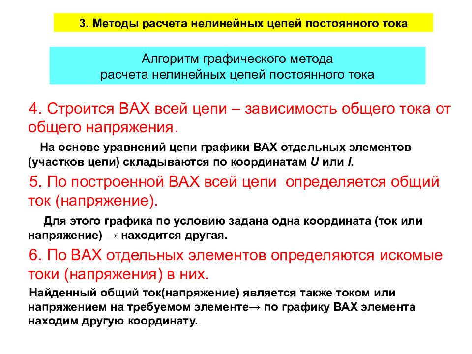 Методы расчета цепей. Методы расчета нелинейных цепей. Методы расчета нелинейных электрических цепей постоянного тока. Метод расчета нелинейных электрических цепей постоянного тока. Методы расчета цепей постоянного тока.