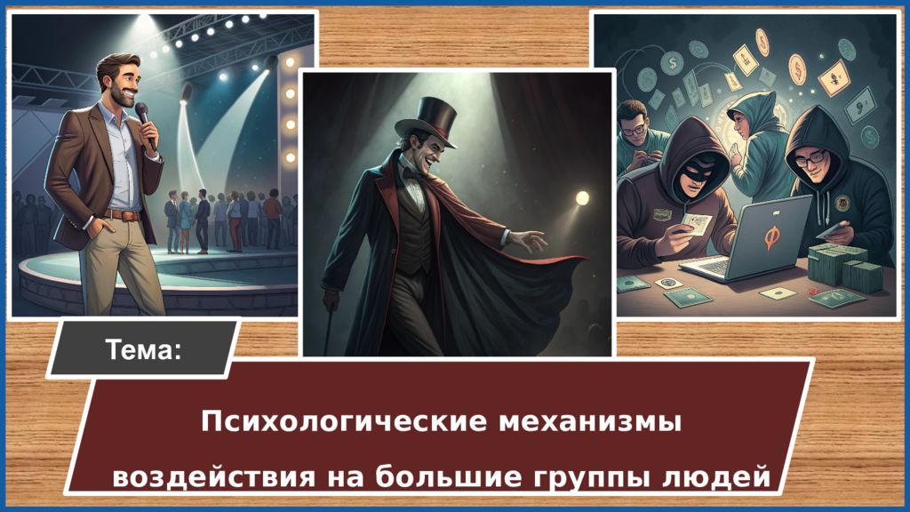 Психологические механизмы воздействия на большие группы людей Тема: