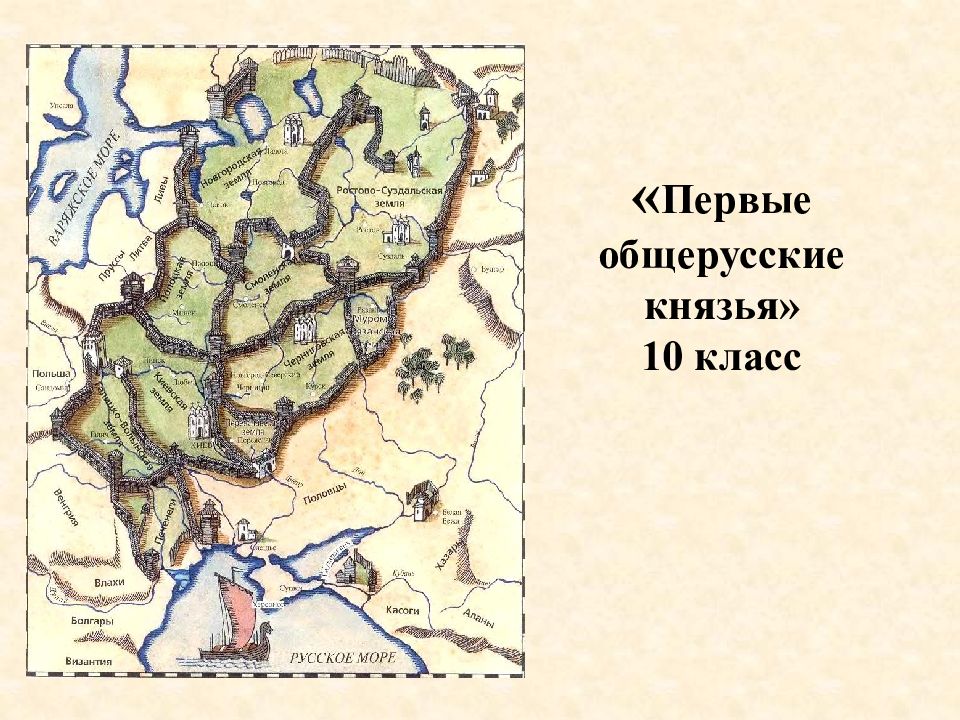 « Первые общерусские князья» 10 класс