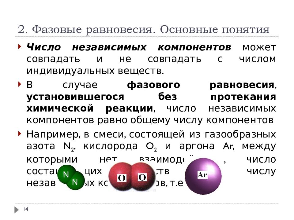 Индивидуальные вещества. Основные понятия фазового равновесия. Число независимых компонентов системы. Независимые компоненты, число независимых компонентов. Фазовое равновесие это в химии.