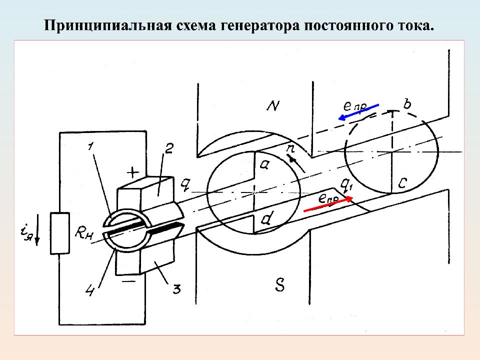 Схема подключения генератора постоянного тока