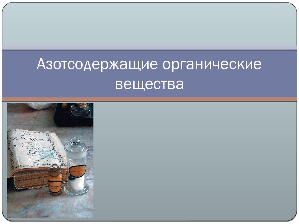 Азотсодержащие органические вещества