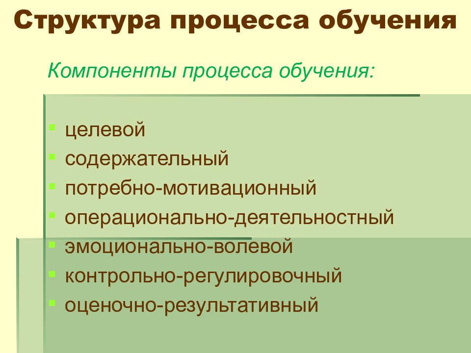 Сущность процесса обучения презентация