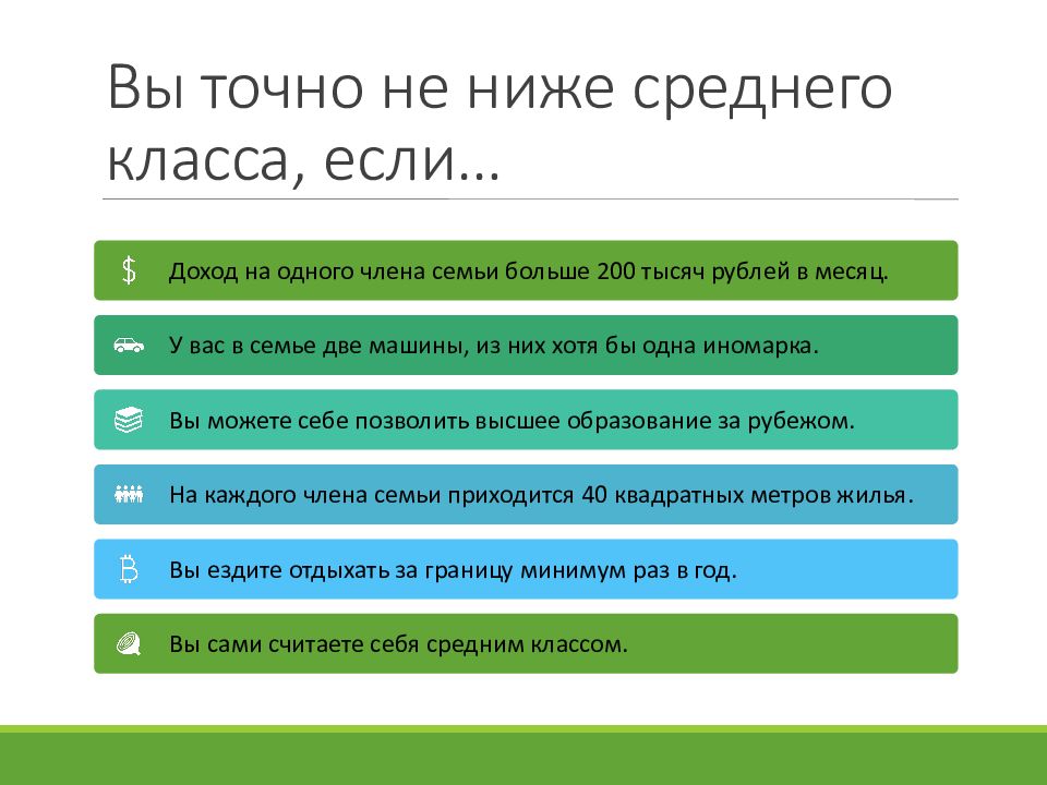 6 средний класс. Признаки среднего класса. Характеристика среднего класса. Средний класс характеристика. Средний класс для презентации.