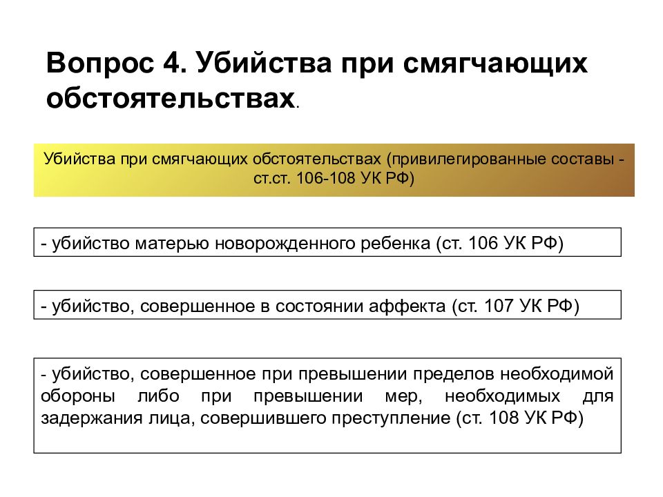 Статья 106. Убийство матерью новорожденного ребенка ст 106 УК РФ. Ст 107 УК РФ состав преступления. Убийство совершенное в состоянии аффекта ст 107 УК РФ. Убийство при смягчающих обстоятельствах.