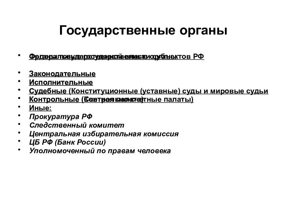 Конституционная система органов государственной власти