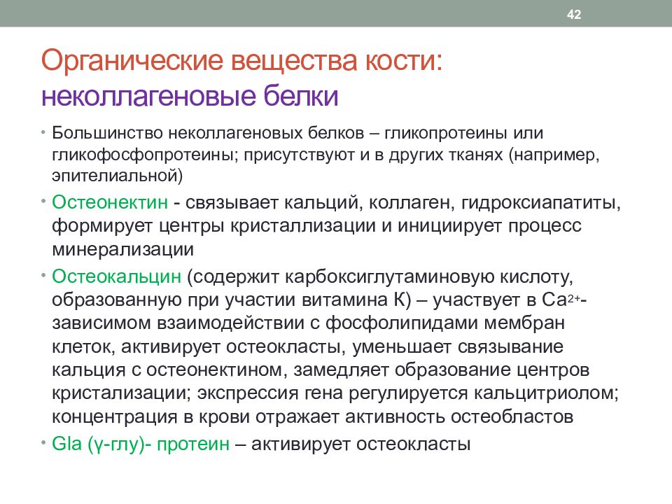 Какой органических веществ в костях. Неколлагеновые белки костной ткани. Неколлагеновые белки костного матрикса. Белки костной ткани биохимия. Неколлагеновые белки кости презентация.