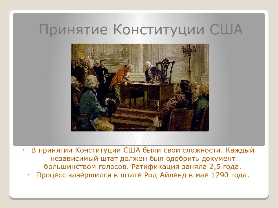 Конституция сша 1787 план