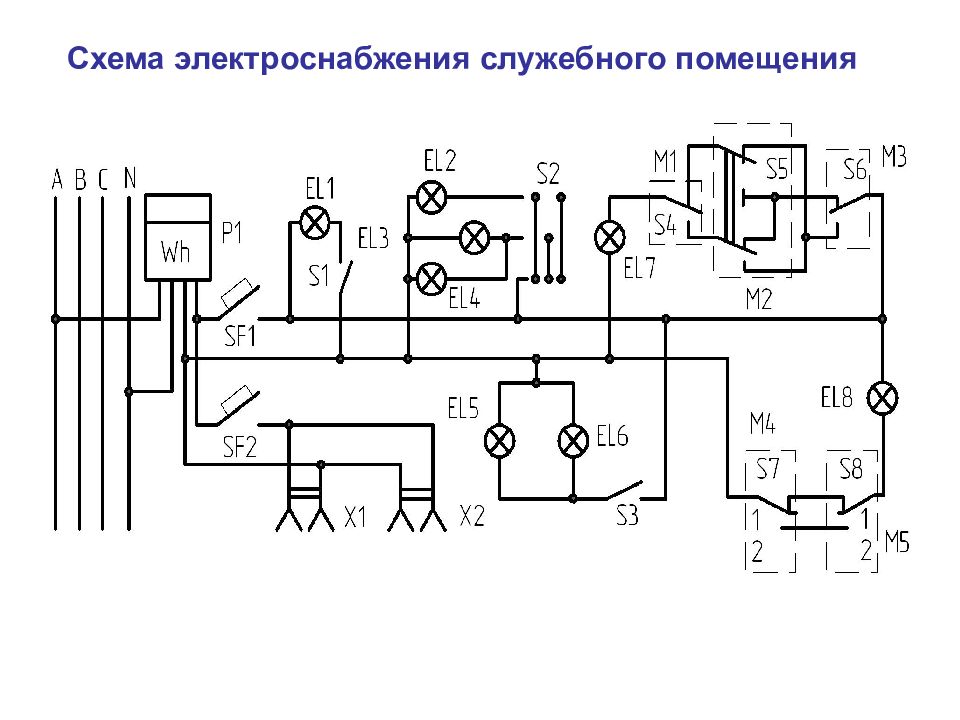 Схема электроснабжения убежища