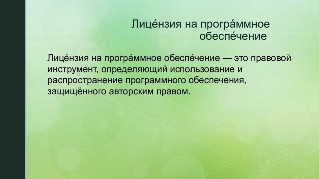 Лице́нзия на програ́ммное обеспе́чение