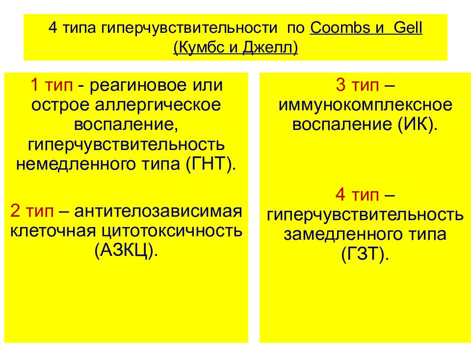 Гиперчувствительность 1 типа схема