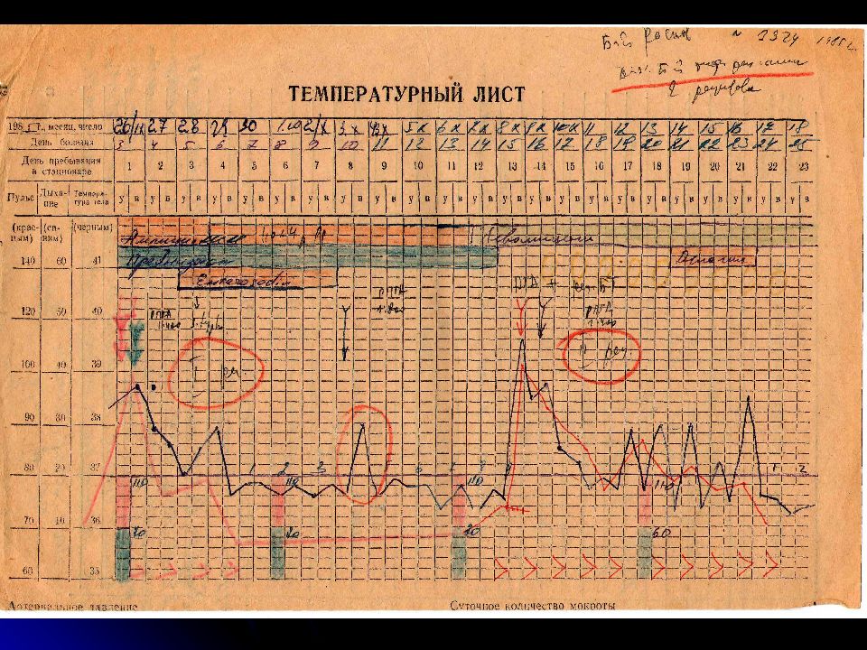 Как заполнять температурный лист больного образец