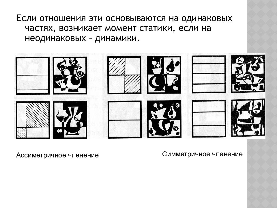 Основные композиционные схемы и закономерности декоративной композиции