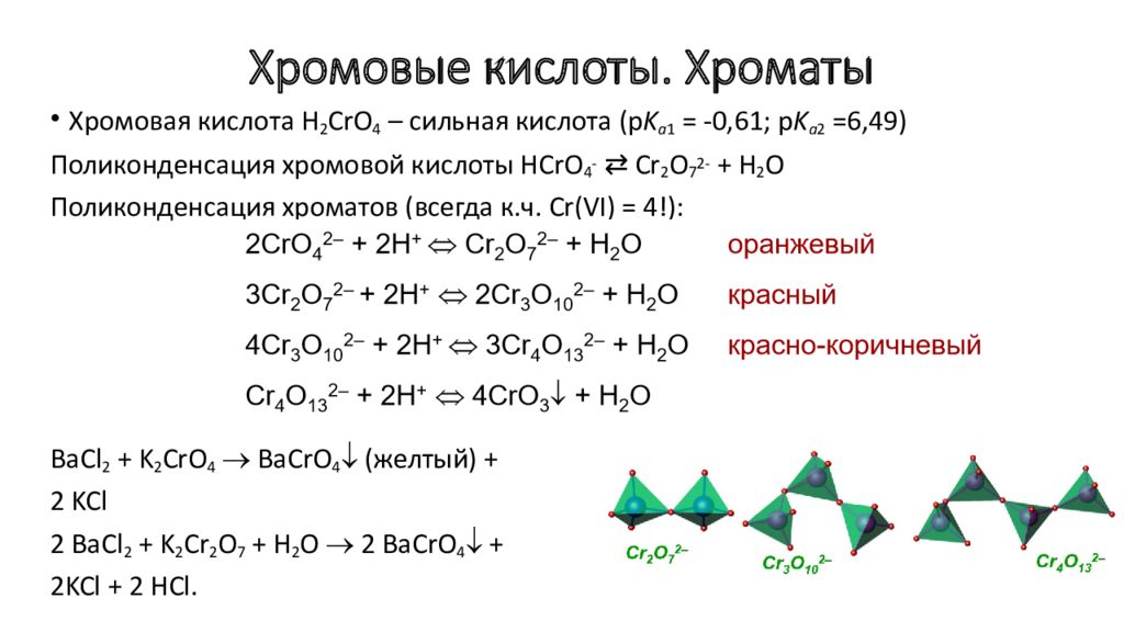 Химия d элементов презентация