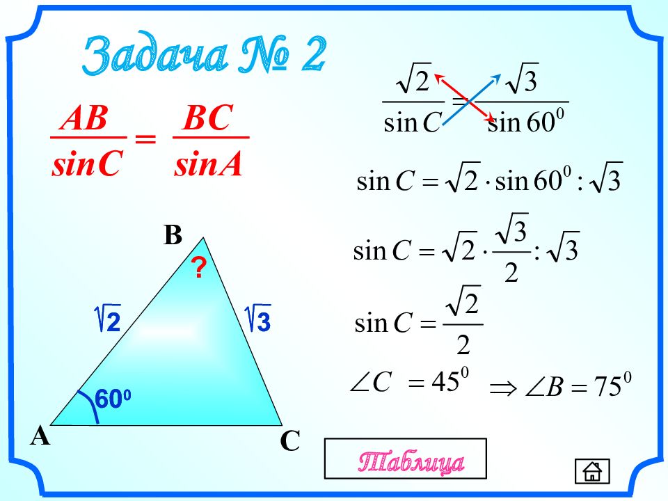 Теорема синусов огэ 9