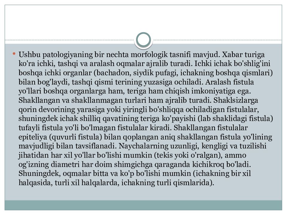 I chak oqma yaralarni bartaraf qilish usullari I chak oqma yaralarni bartaraf qilish usullari