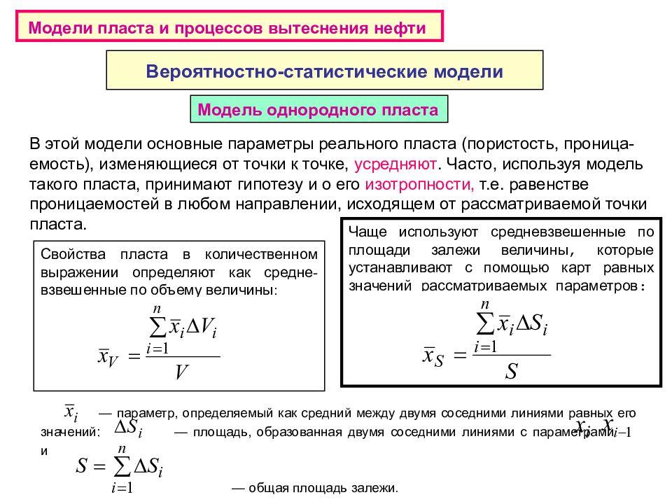 Мощность месторождений. Что такое вероятностно-статистическая модель пласта. Модель однородного пласта. Статическая модель пласта. Характеристики вытеснения нефти.