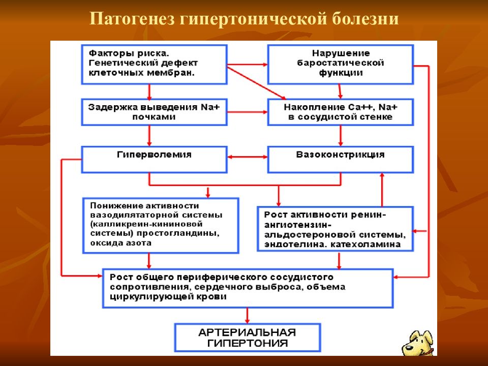 Схему гипертоническая болезнь