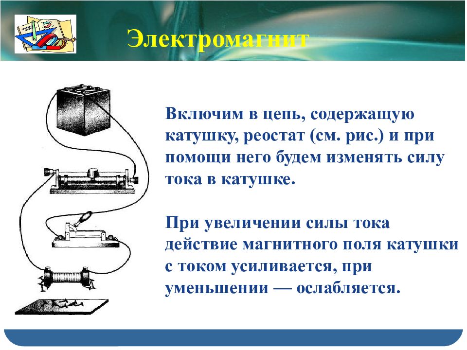 Магнитное поле катушки с током электромагниты и их применение презентация