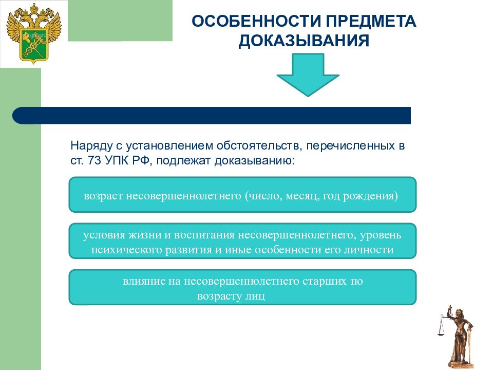 Предмет дела. Особенности уголовного процесса по делам несовершеннолетних. Особенности предмета доказывания. Предмет доказывания по делам о преступлениях несовершеннолетних. Особенности доказывания в отношении несовершеннолетних.