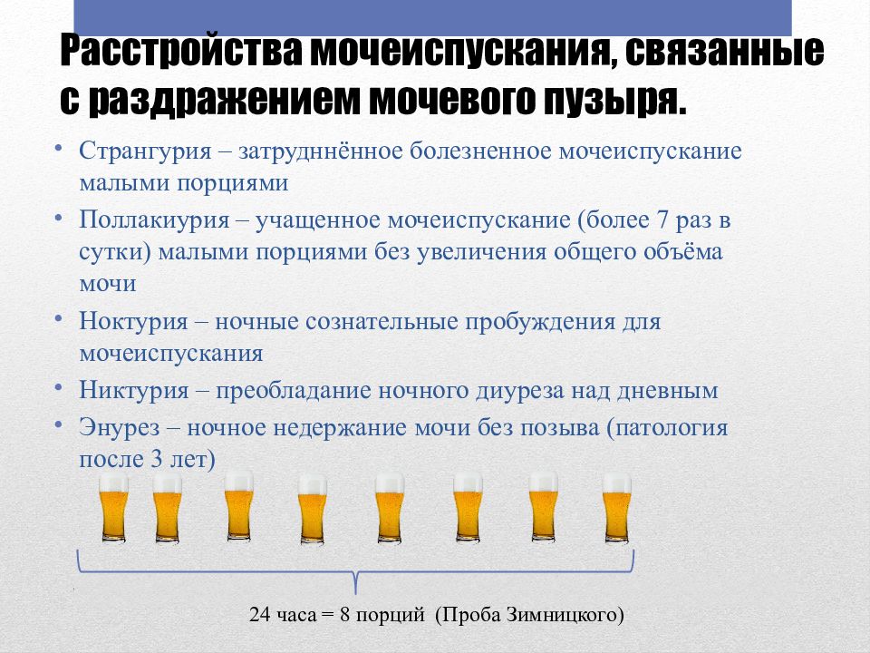 Патологии мочеиспускания. Расстройства мочеиспускания. Главной проблемой связанной с мочеотделением является.