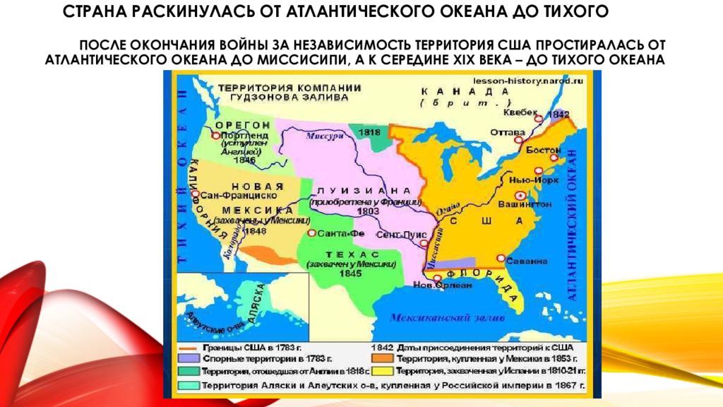 Презентация сша в 19 в 8 класс