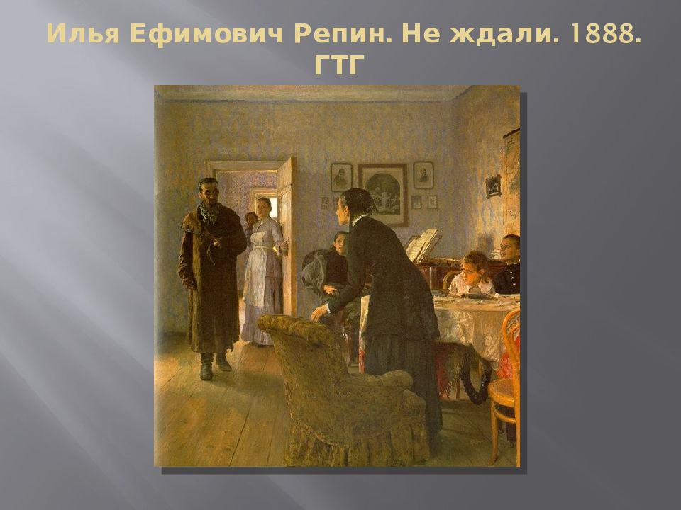 Передвижник 7 букв. Репин не ждали. Самые известные картины передвижников. Картина Репина не ждали.