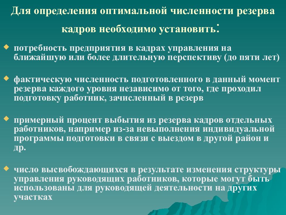 Формирование кадрового резерва презентация