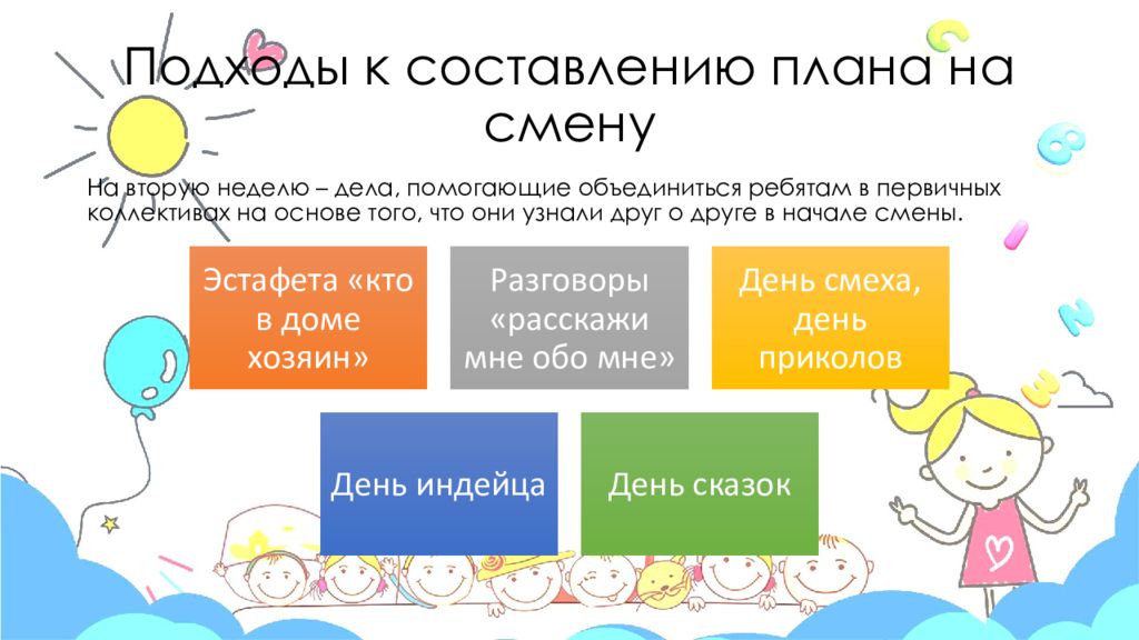 Важно ли привлекать детей к составлению окончательного плана на смену