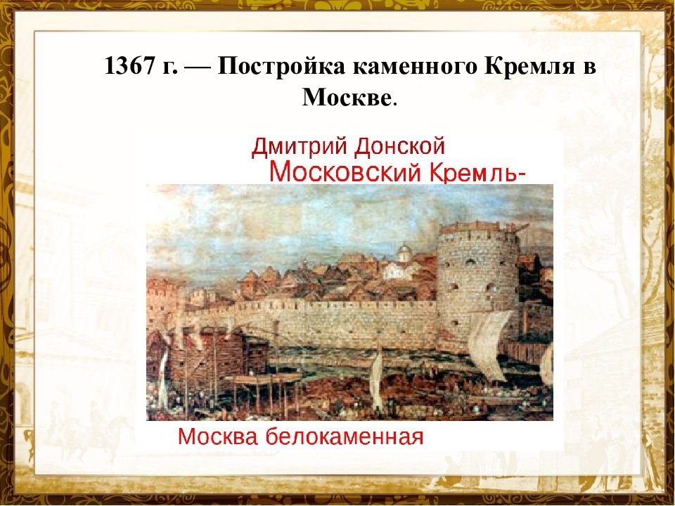 Мир истоки 4 класс. 1367 Г. — постройка каменного Кремля в Москве.. Календарь исторических событий. Исторический календарь. Проект исторические события.