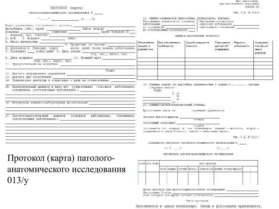 Образцы заполнения медицинской документации поста с указанием учетной формы при наличии