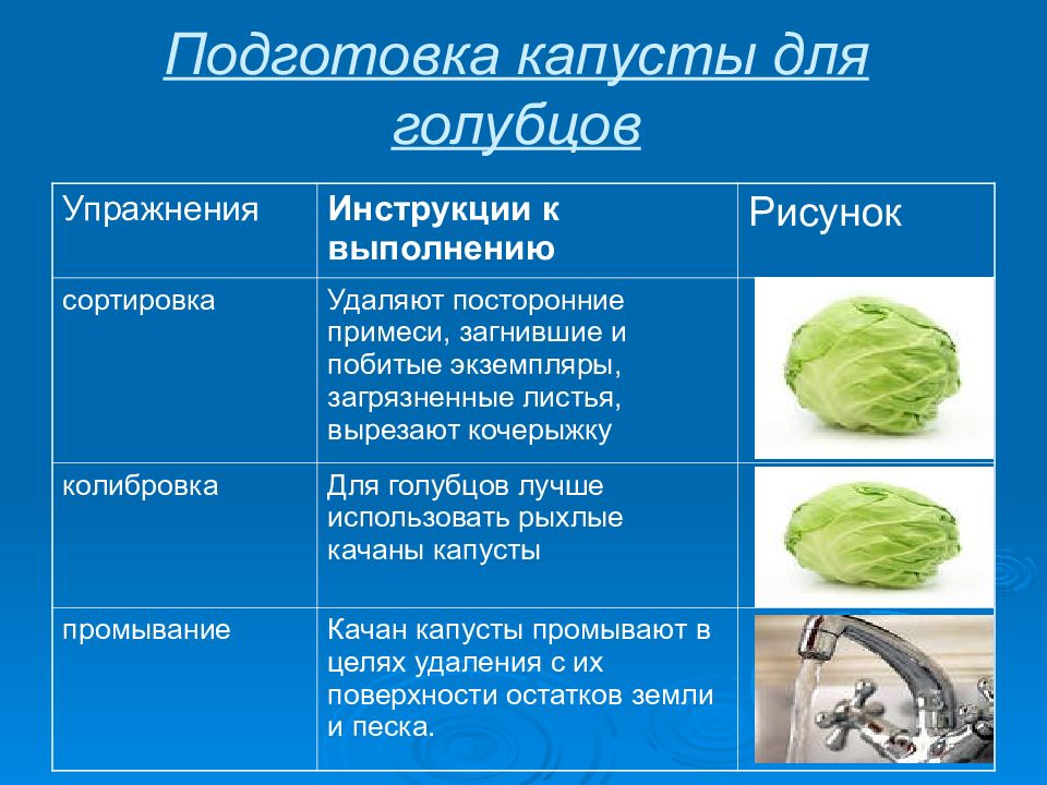 Схема механической обработки овощей