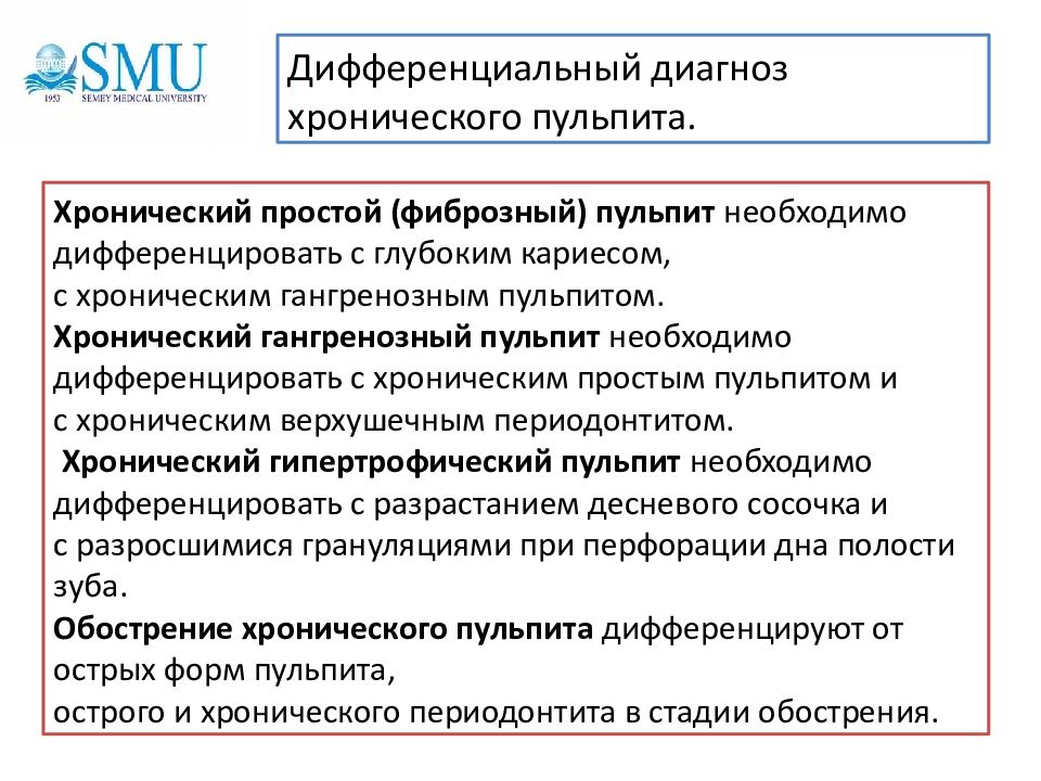 Обострение диагноза. Обострение хронического пульпита дифференциальная диагностика. Диф диагностика хронического пульпита. Дифференциальный диагноз хронический фиброзный пульпит. Диф диагностика хронического фиброзного пульпита.