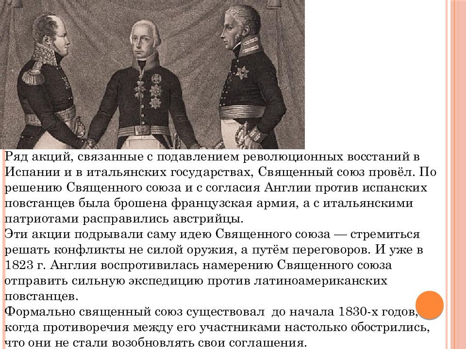 Союз при александре 1. Венский конгресс и священный Союз. Священный Союз 1815. Противоречия между участниками Священного Союза. Священный Союз подавление революций.