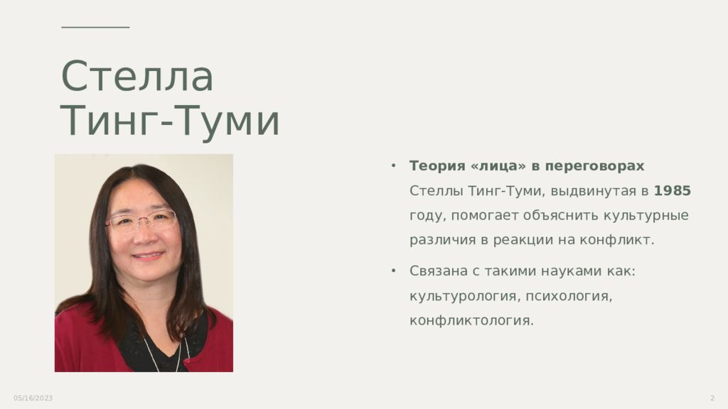 Теория лица идентичности в переговорах с тинг туми презентация