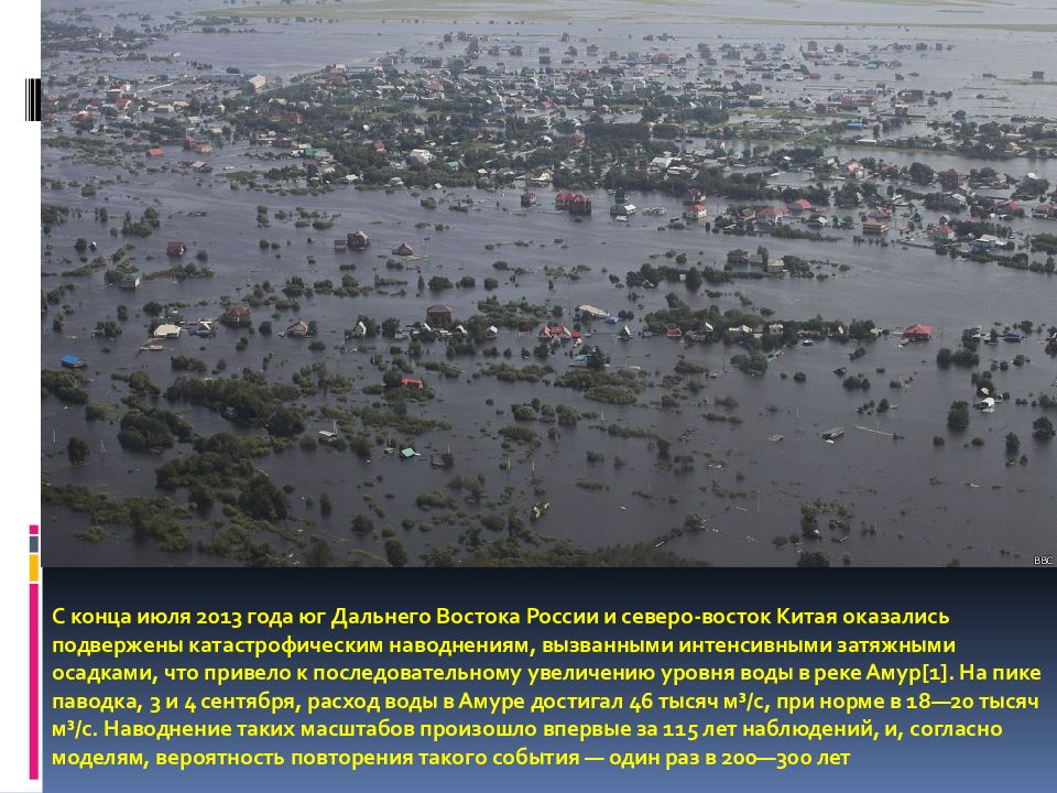 Чс за последние 10 лет. Наводнения на Дальнем востоке России и в Китае.